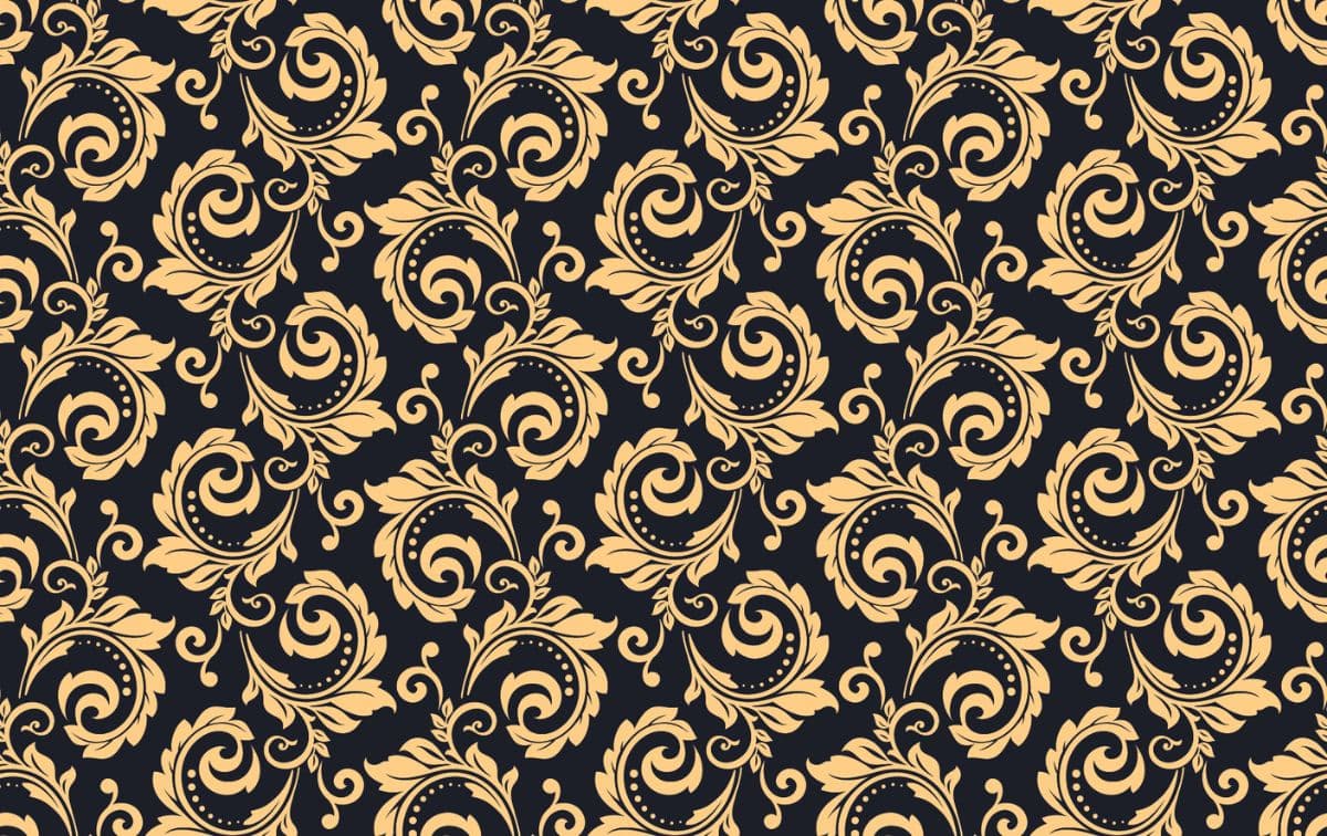 Royal Wallpaper in The Style of Baroque pattern detail