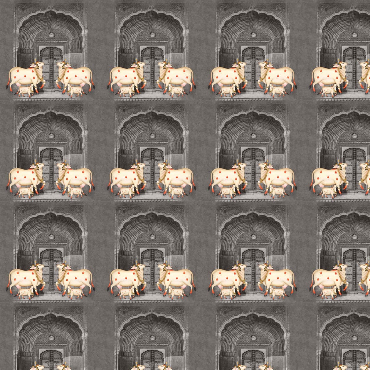 Pichwai Prestige Luxury Living Wallpaper for Wall pattern detail