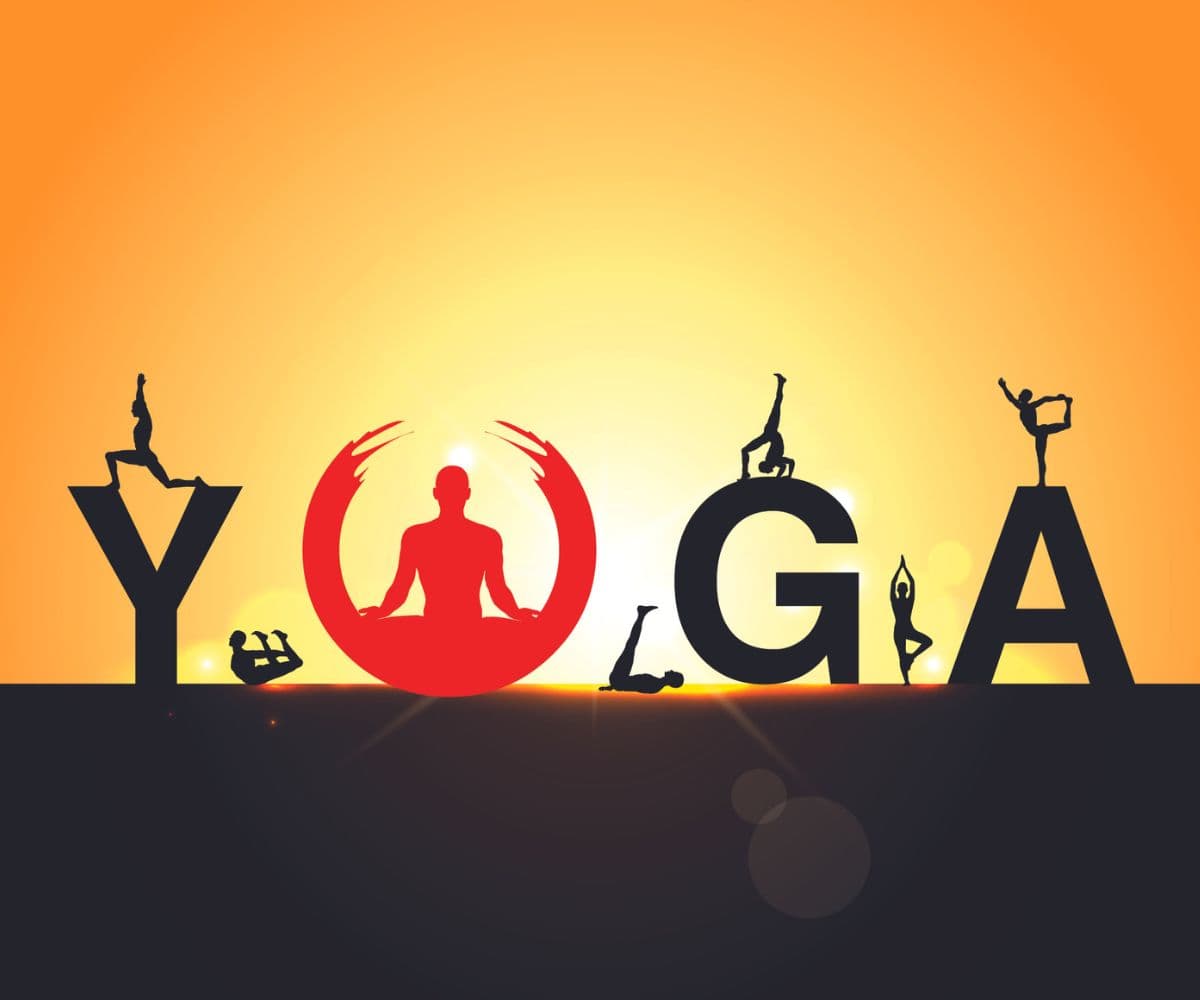 Big Yoga Letter Wallpaper for Wall pattern detail