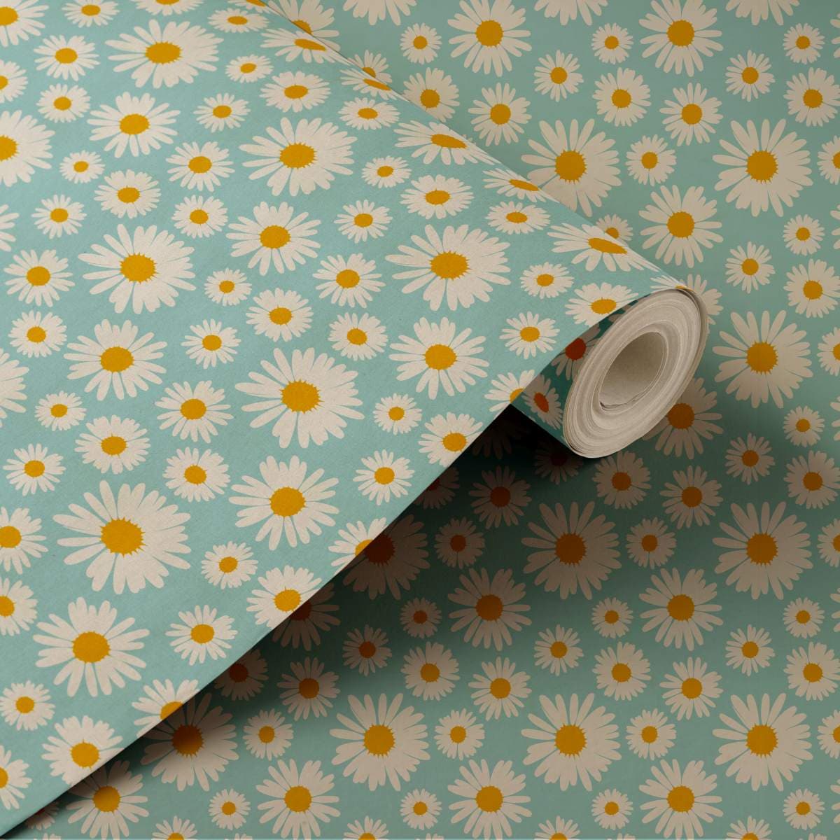 White Lillies Flowers Pattern Wallpaper shown in a room