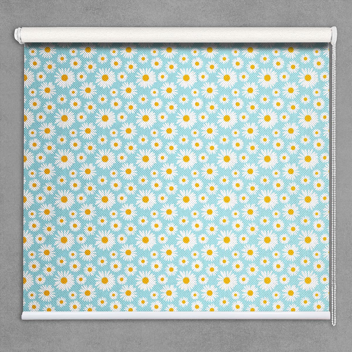 Beautiful Sunflower Pattern Roller Blinds shown in a room
