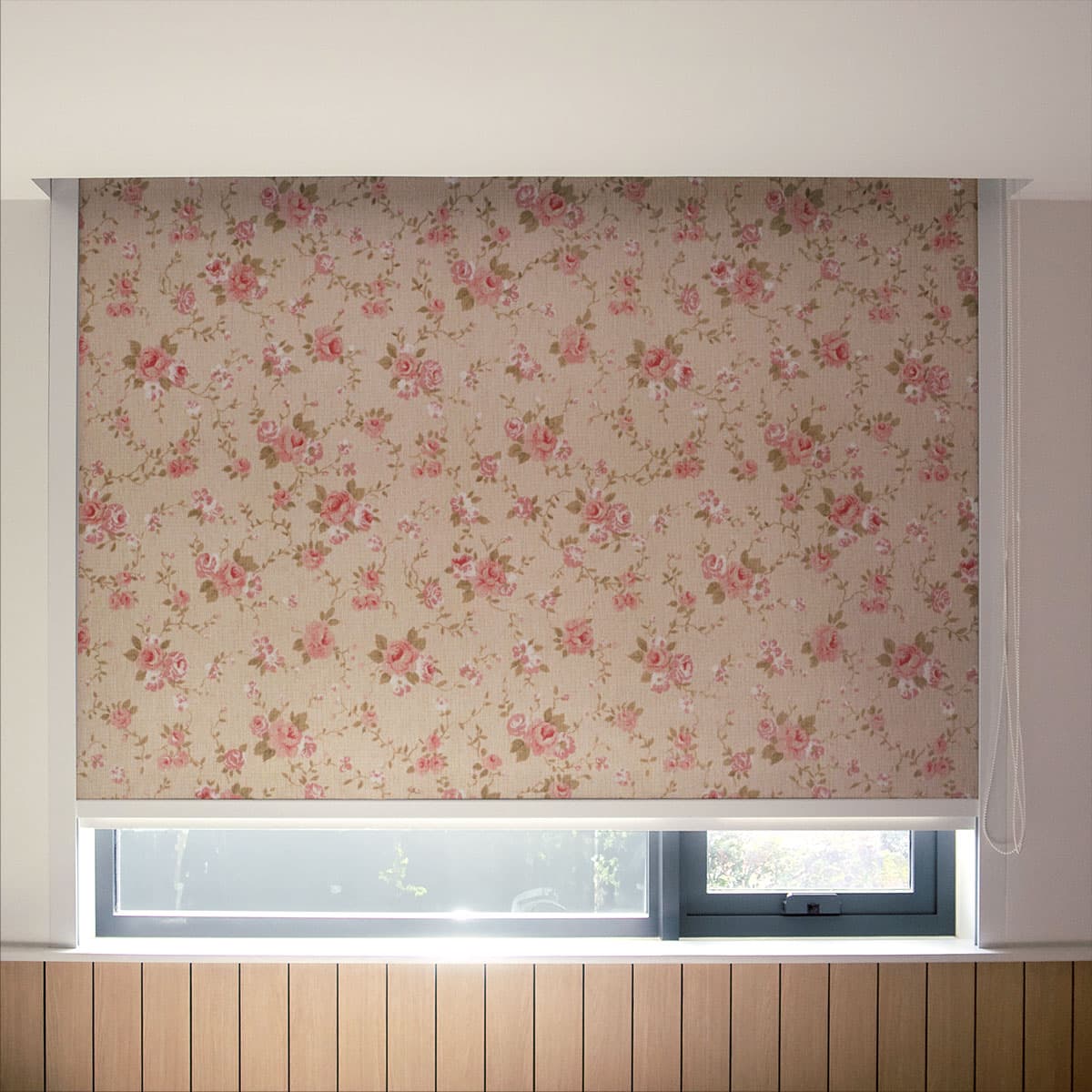 Tapestry Rose Floral Pattern Windows Blinds pattern detail