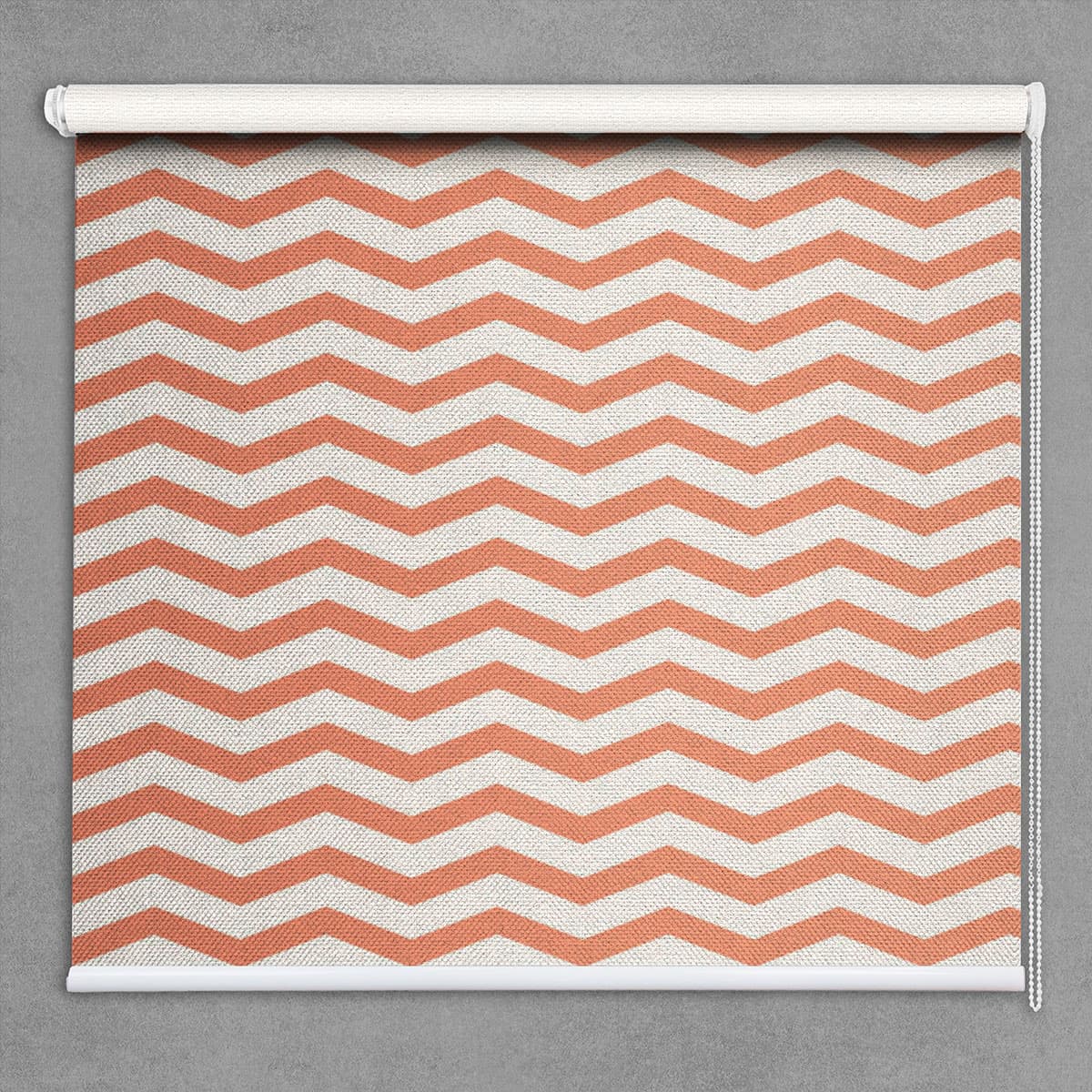 Zig Zag Zest Pink Roller Blinds shown in a room
