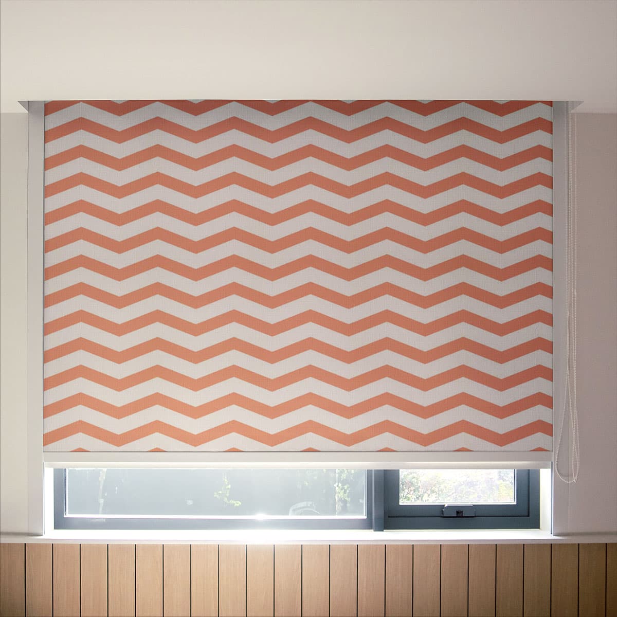 Zig Zag Zest Pink Roller Blinds pattern detail