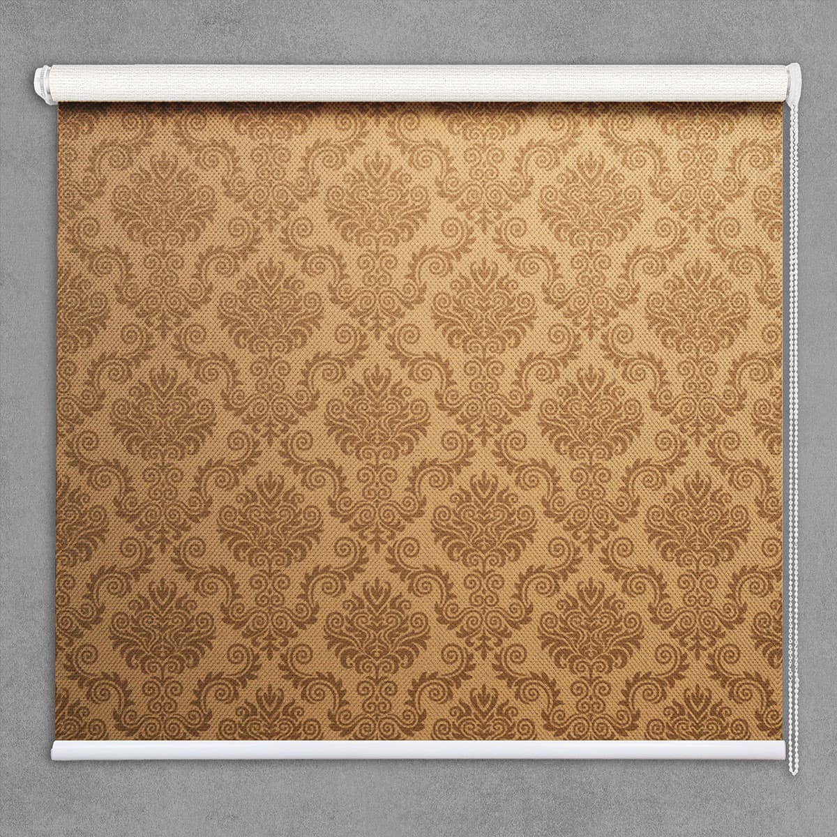 Damask Pattern Roller Blinds for Windows shown in a room