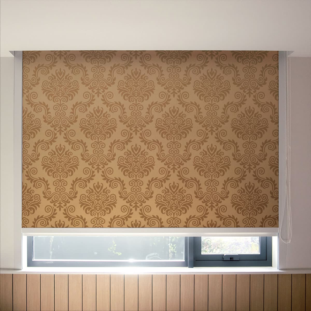 Damask Pattern Roller Blinds for Windows pattern detail