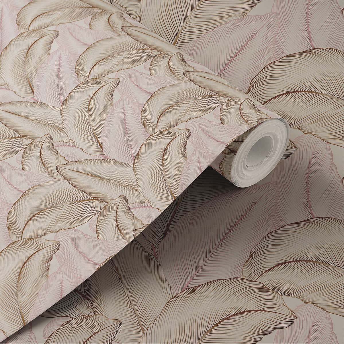 Tropical White Paradise Wallpaper Roll pattern detail