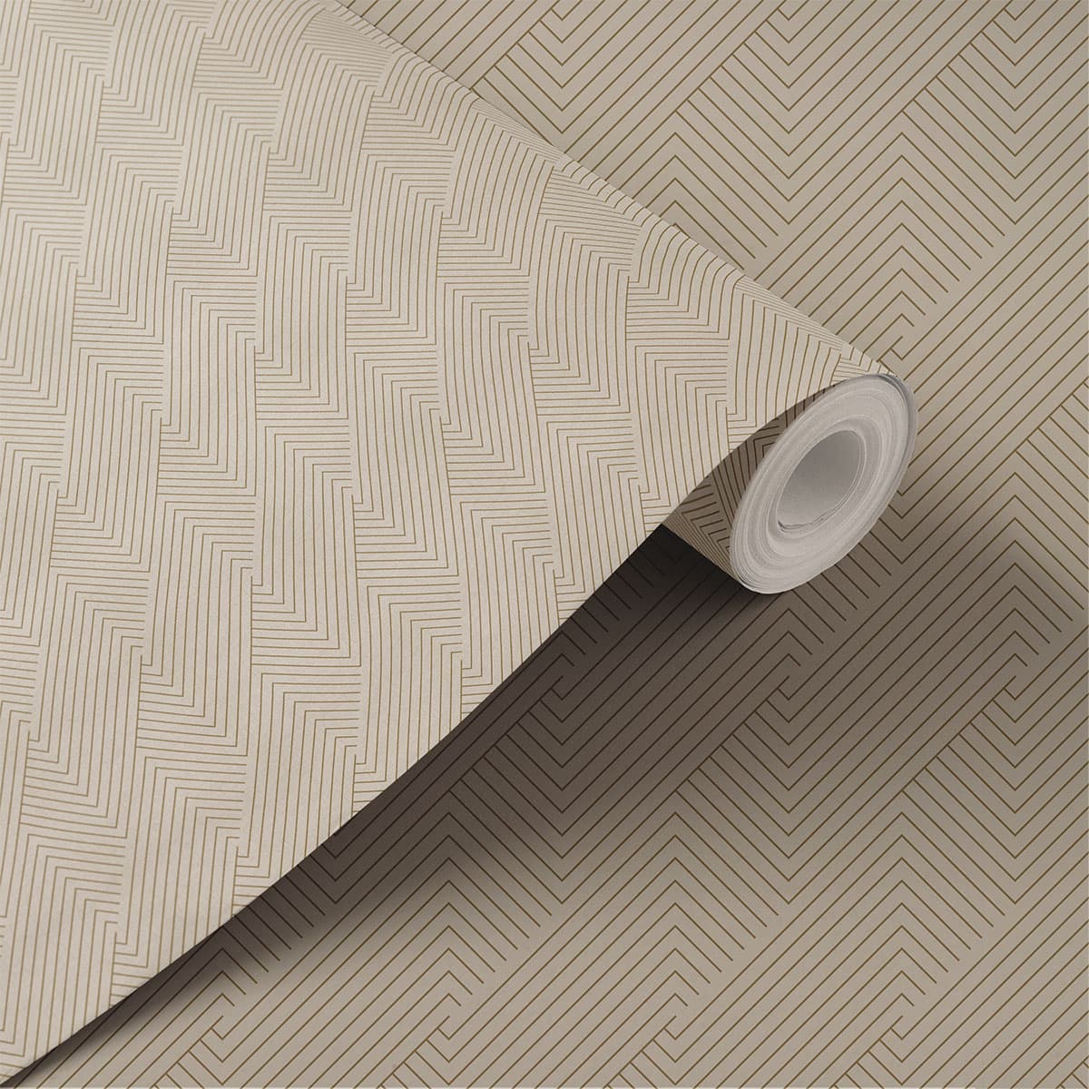 Geometric Pattern Wallpaper Roll shown in a room