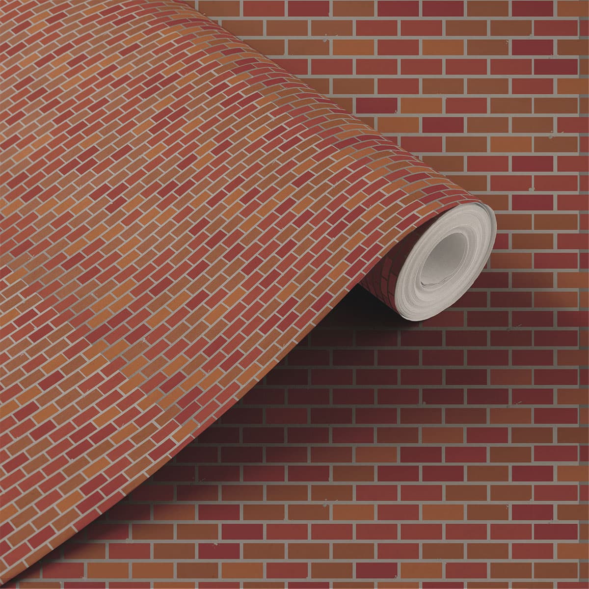 Brick Pattern Wallpaper Roll shown in a room
