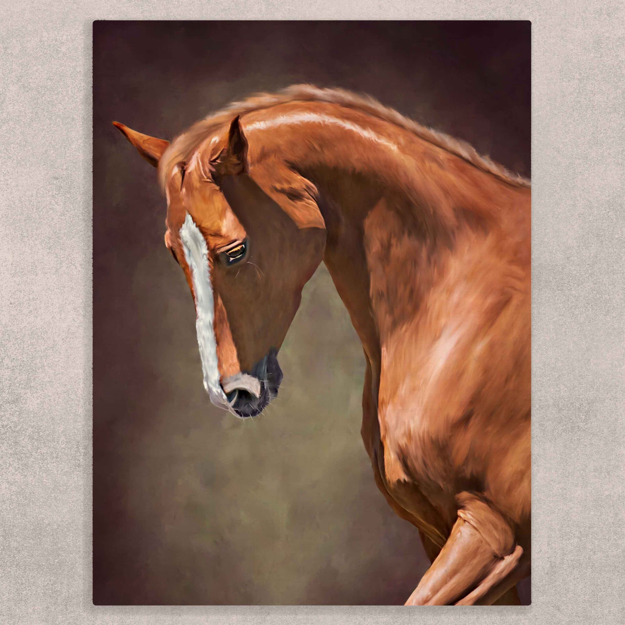Horse Whisperer Canvas Painting shown in a room