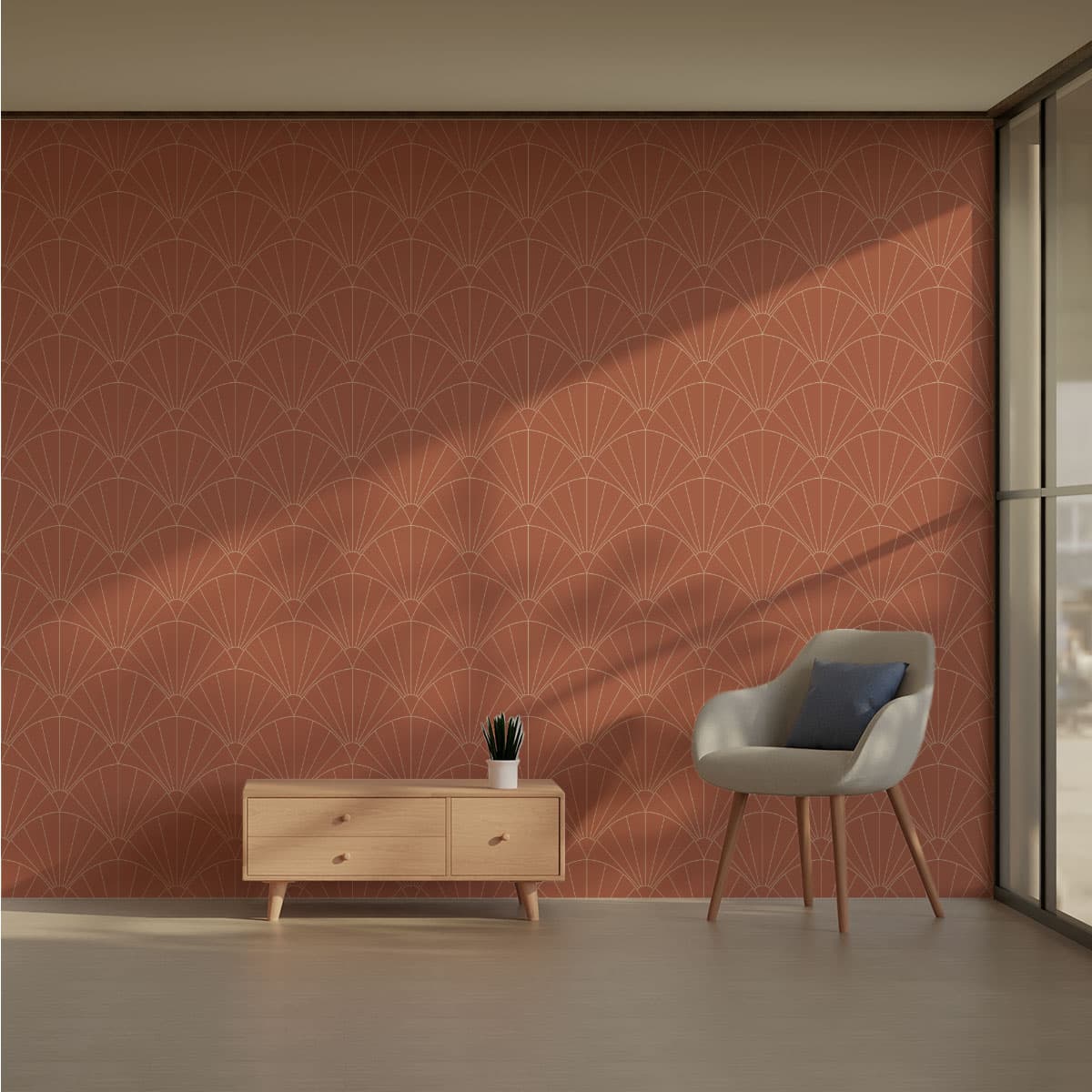 Earthy Dark Brown Wallpaper Roll pattern detail