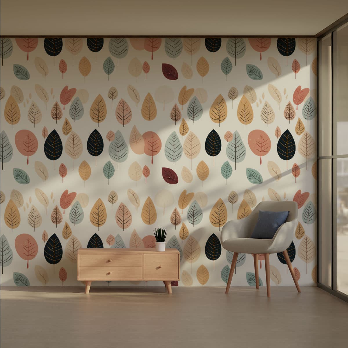 Whimsical Wonderland Kids Room Wallpaper Roll pattern detail