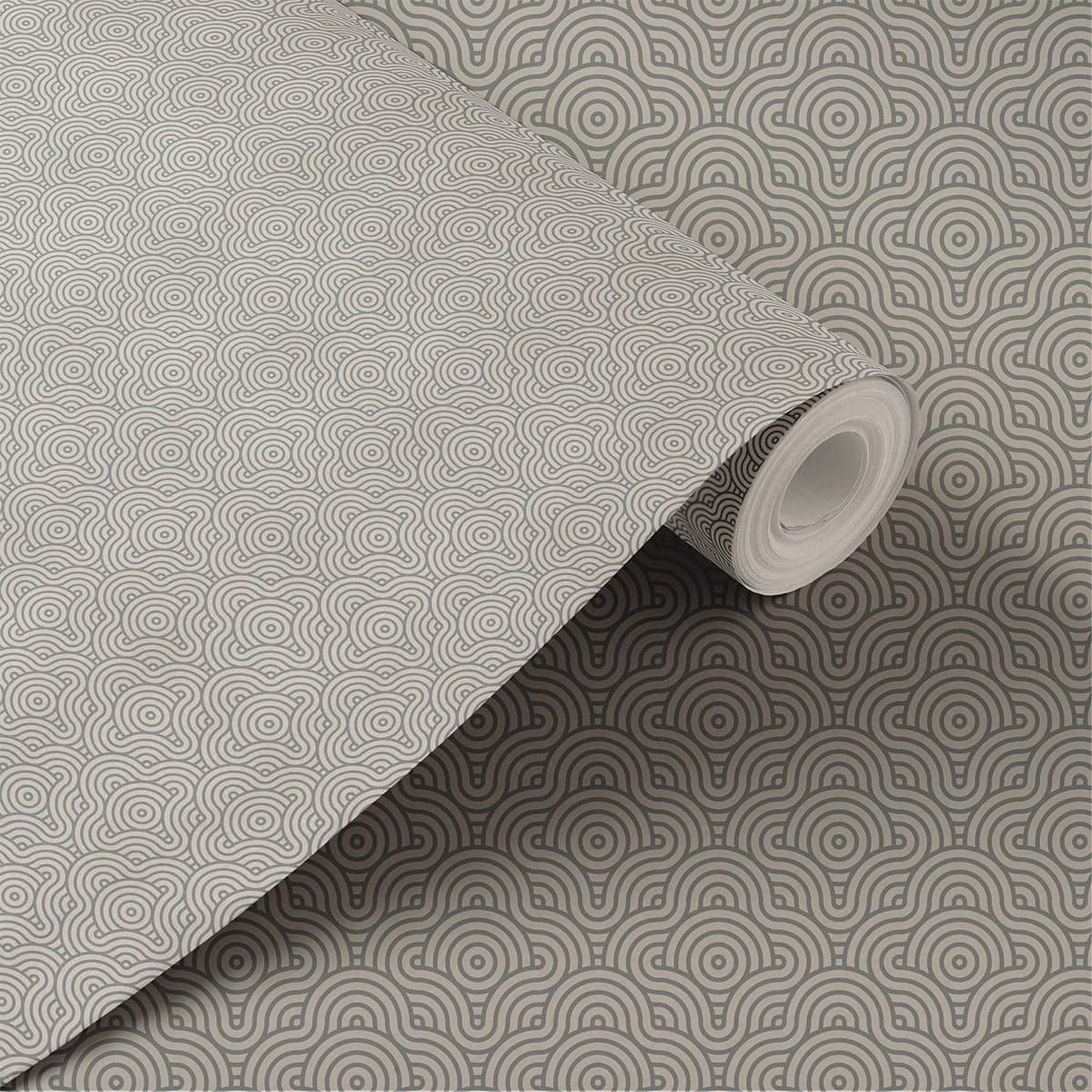 Urban Chic Grey Elegance Wallpaper Roll shown in a room