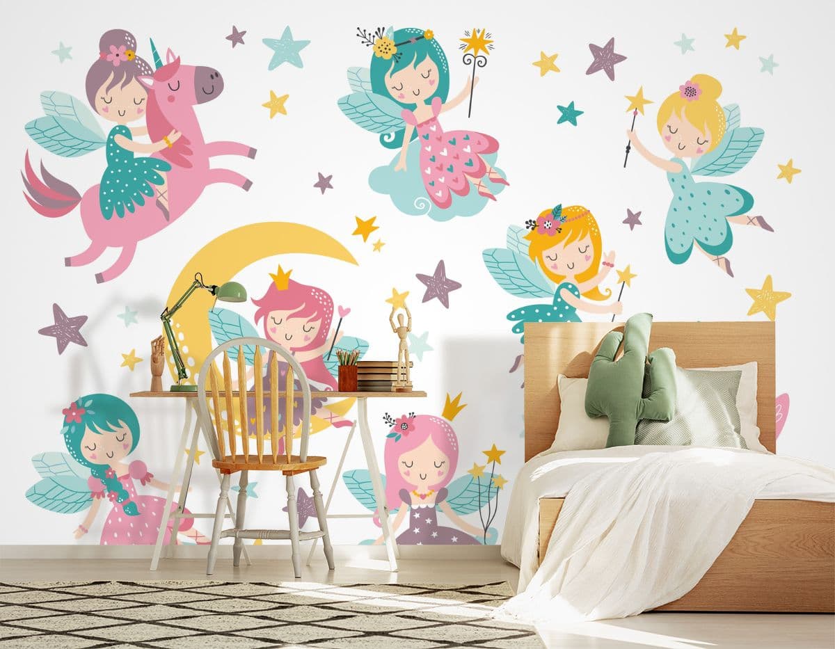 Fairy Dreams Wallpaper for Girls shown in a room