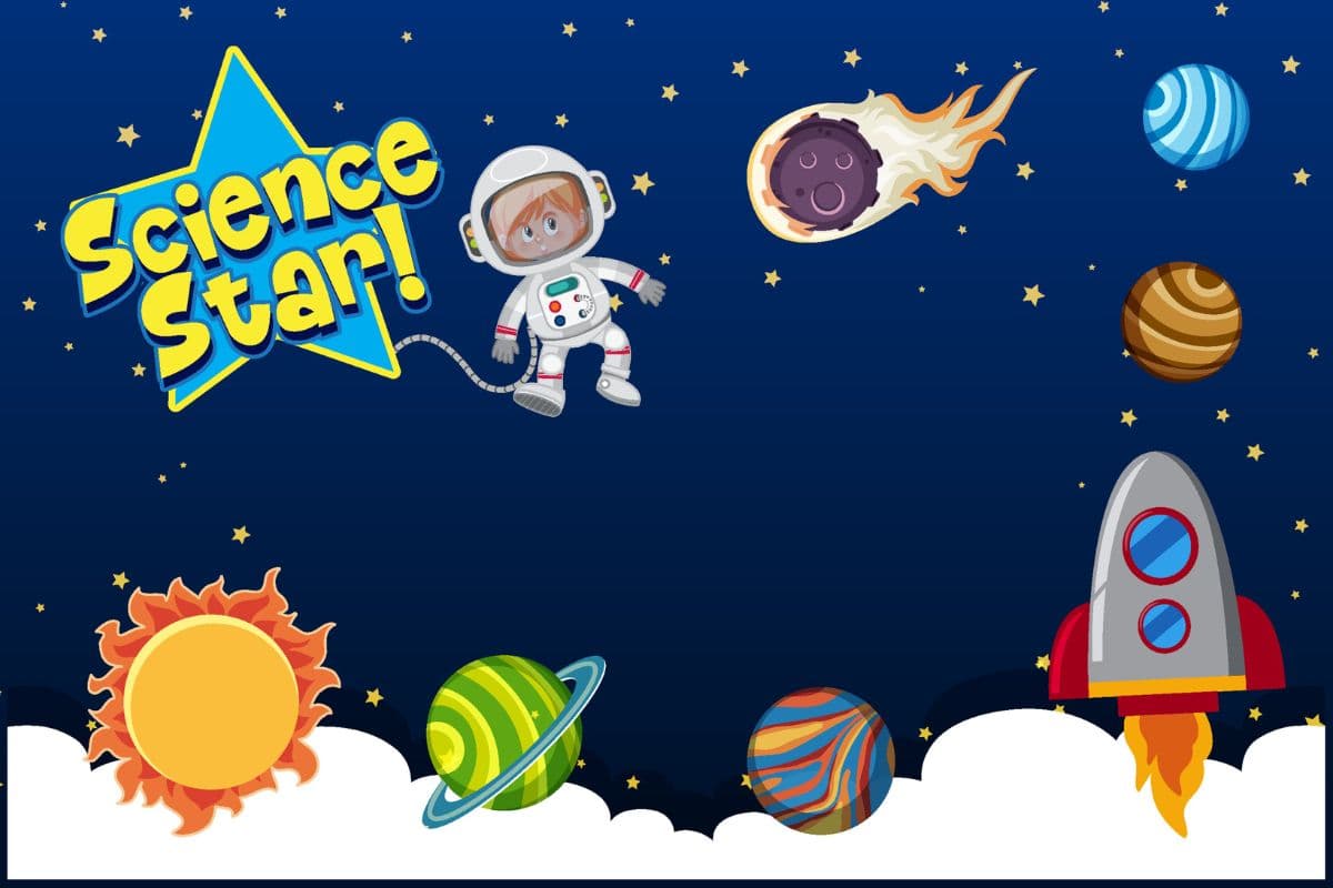 Science Star Inspiring Wallpaper for Girls pattern detail