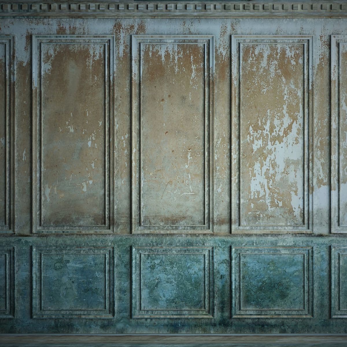 Vintage Molding Wallpaper for Living Room pattern detail