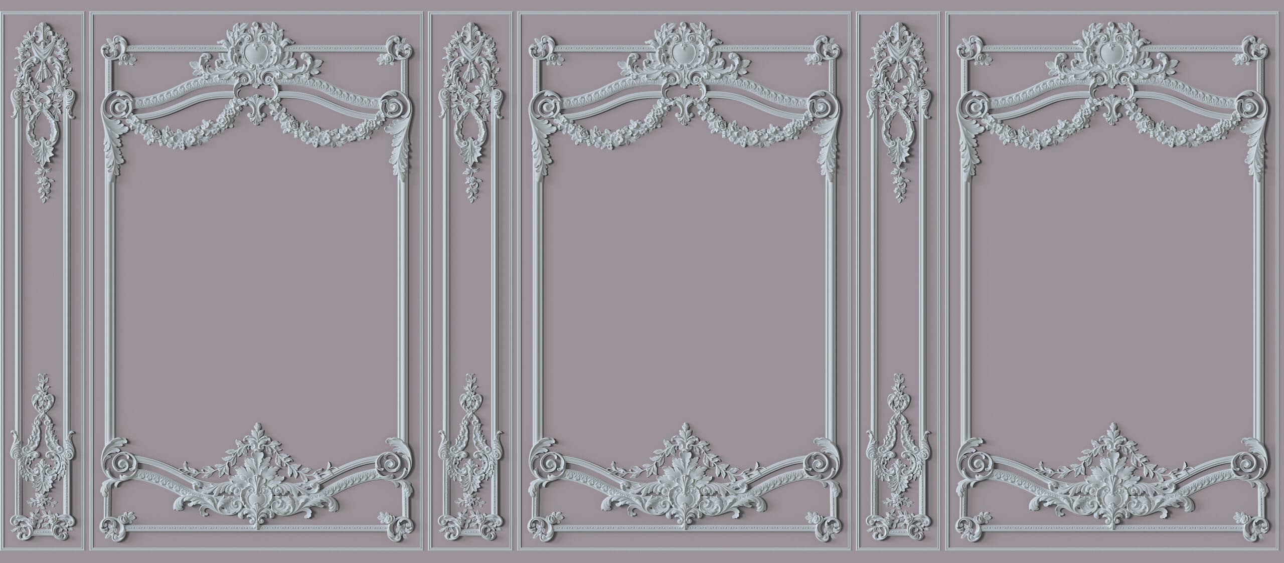 Pink Moulding Wallpaper for Living Room Wall pattern detail