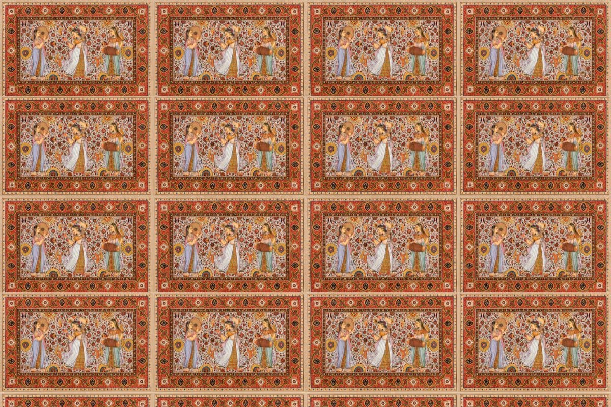 Indian Regal Resonance Living Room Wallpaper pattern detail
