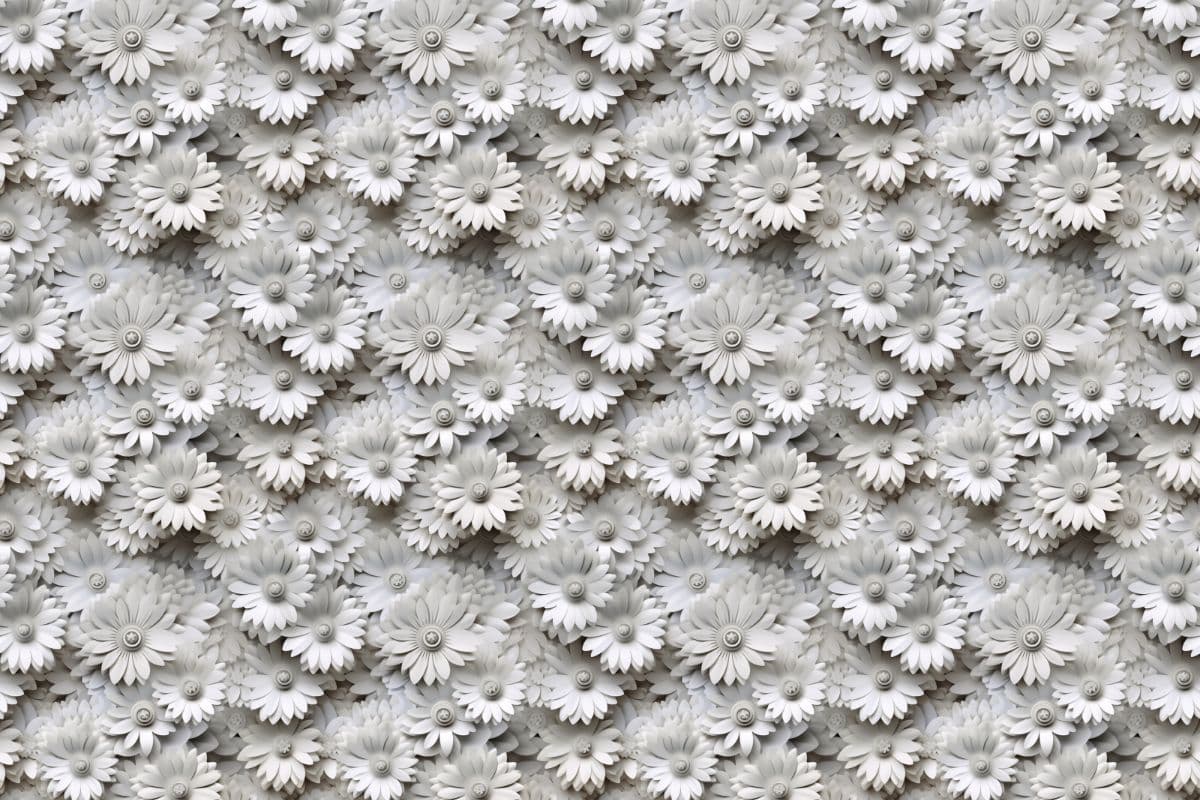 Infinite Floral Bliss 3D Wallpaper for Bedroom Wall pattern detail