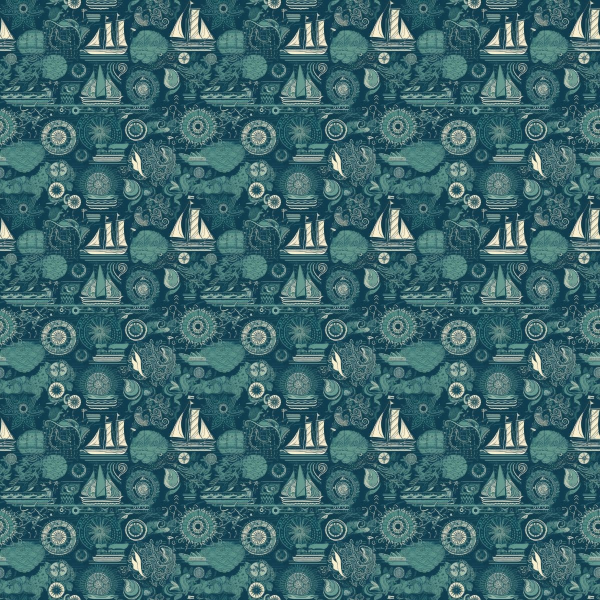 Oasis of Opulence Living Room Wallpaper pattern detail
