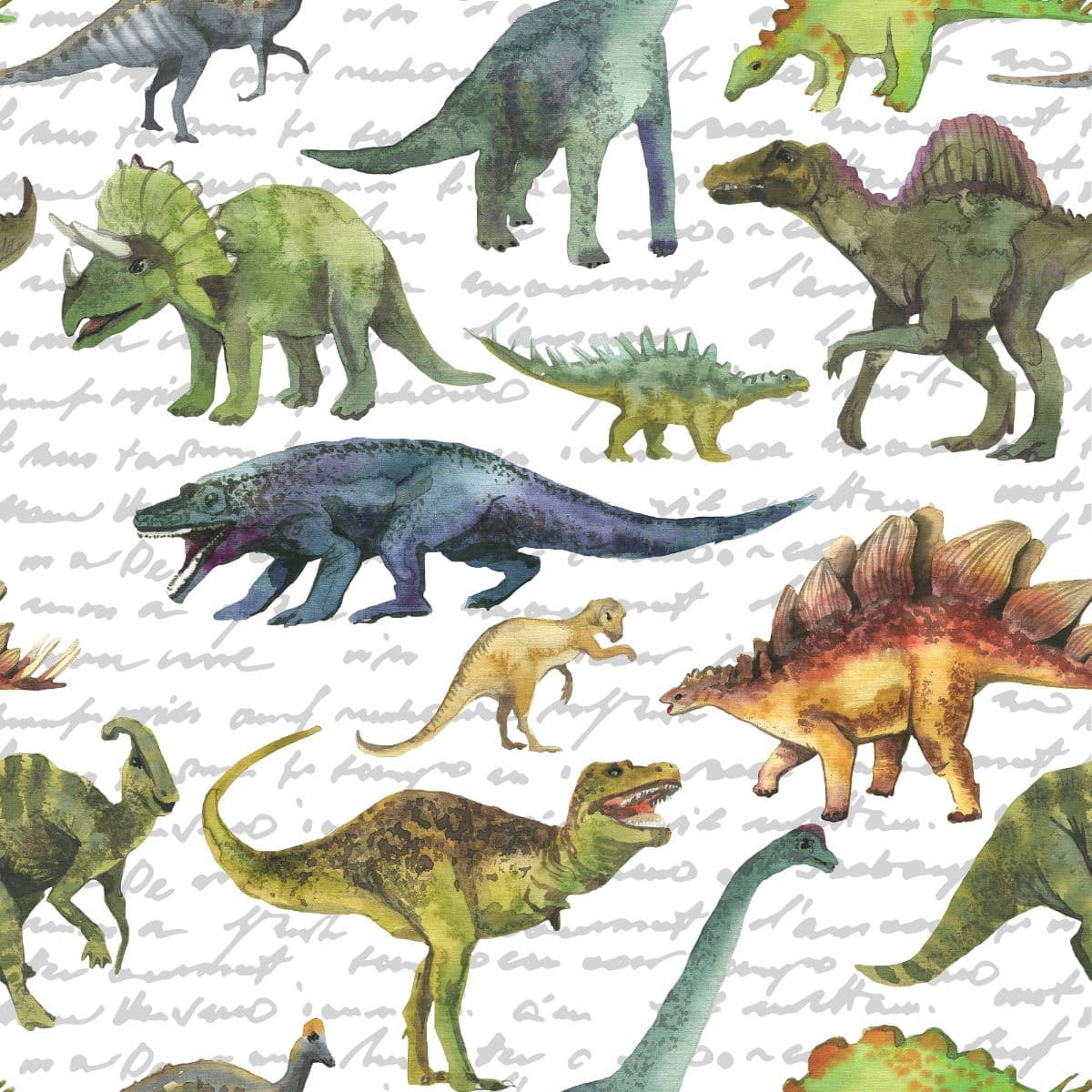 Elegant Dinosaur Pattern Wallpaper for Boys pattern detail