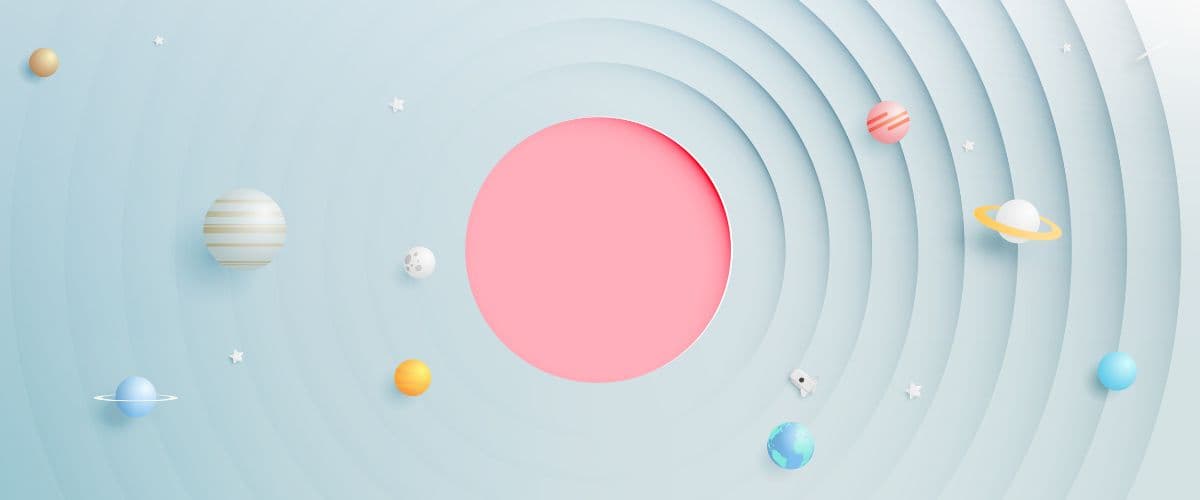 Solar System Paper Art Style Wallpaper for Kids pattern detail