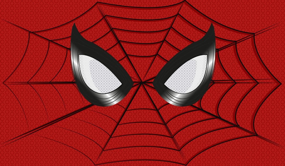Spider Man Web and White eyes Wallpaper for Wall pattern detail