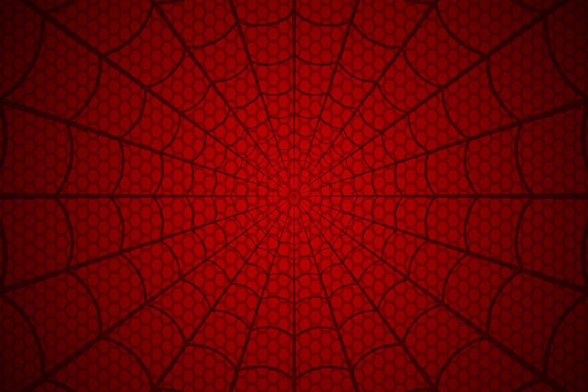 Spider Man Web Pattern Wallpaper for Boys pattern detail