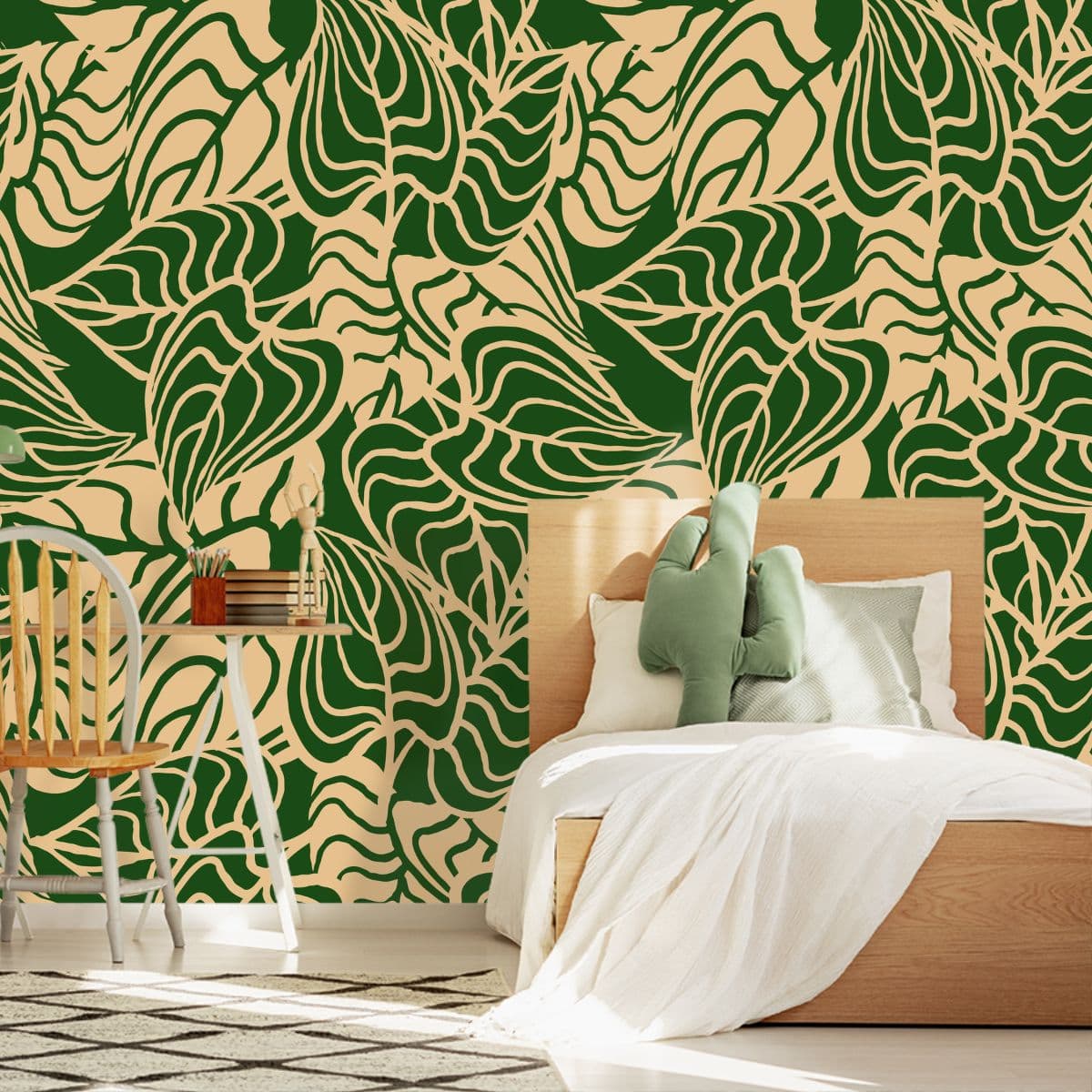 Tropical Summer Time Vibes Wallpaper for Wall shown in a room