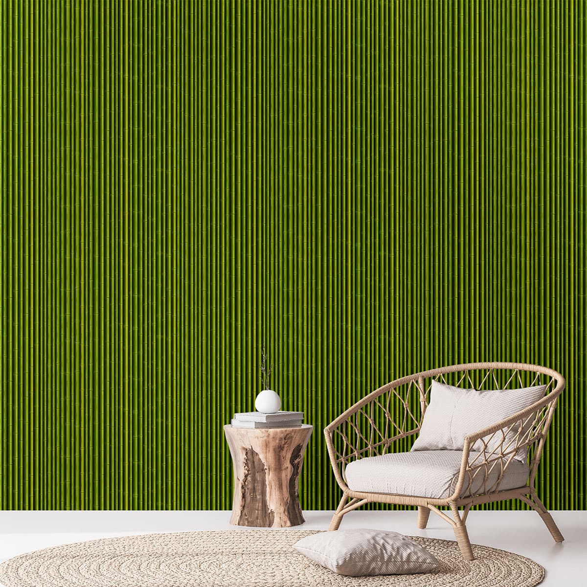 Verdant Bamboo Canopy Wallcovering pattern detail