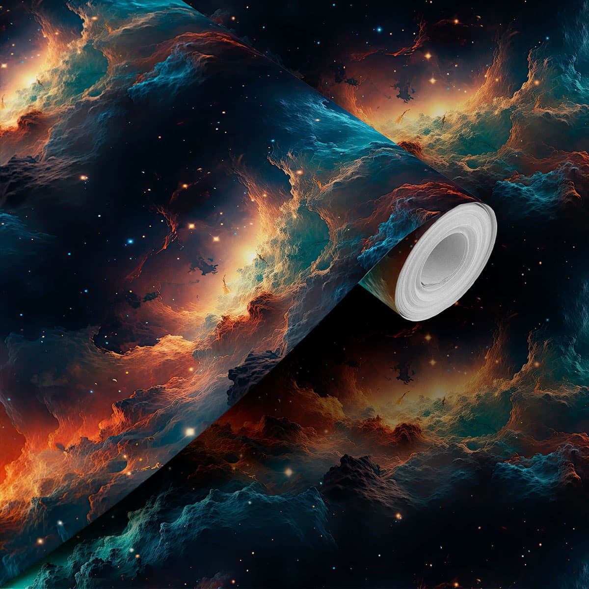 Outer Space With Stars, Universes And Galaxies Wallpaper for Wall shown in a room