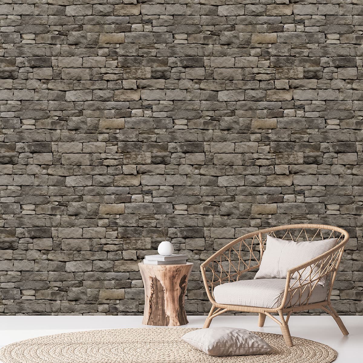 Natural Stone Oasis Wallcovering pattern detail
