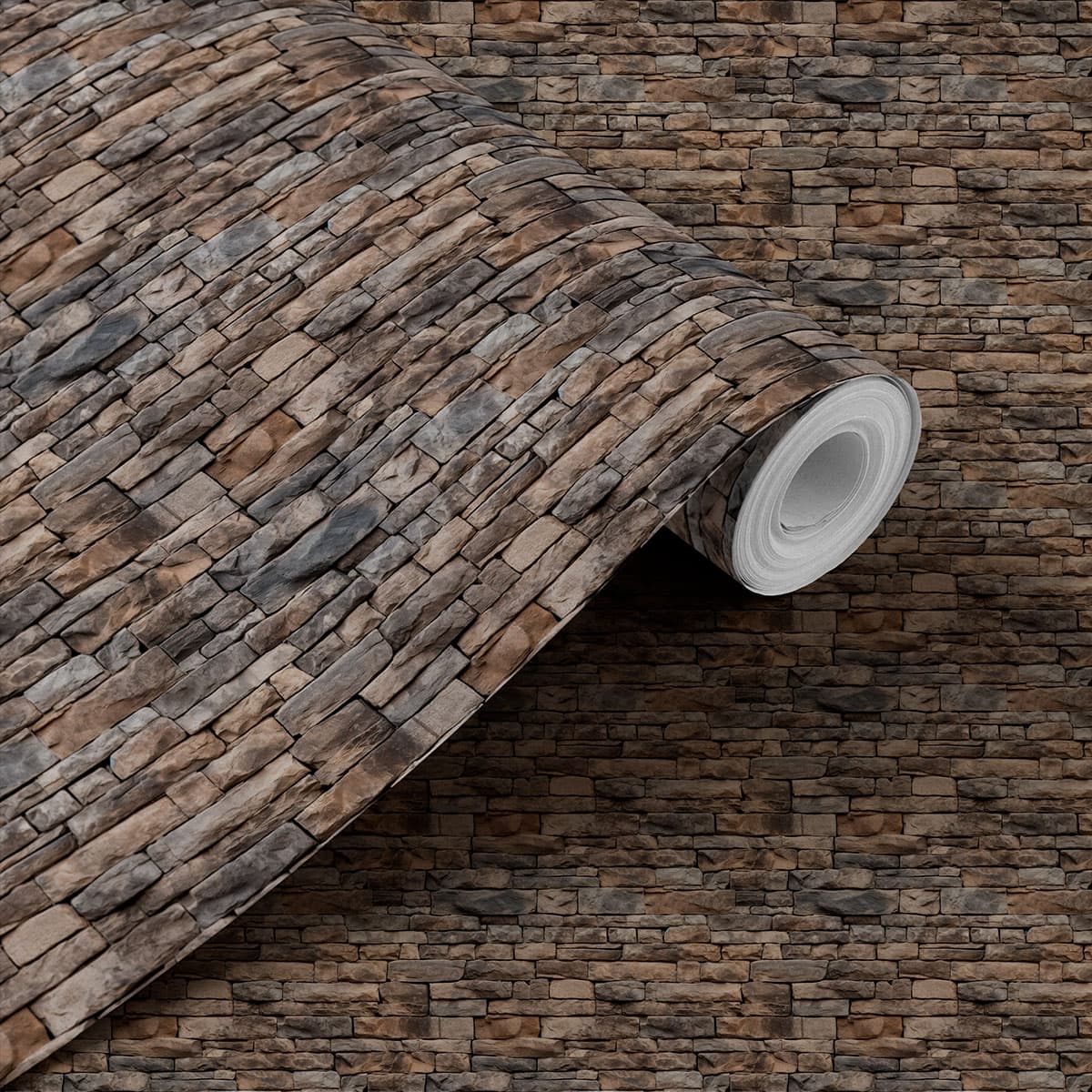 Castle Stone Wall Texture Wallpaper for Wall shown in a room