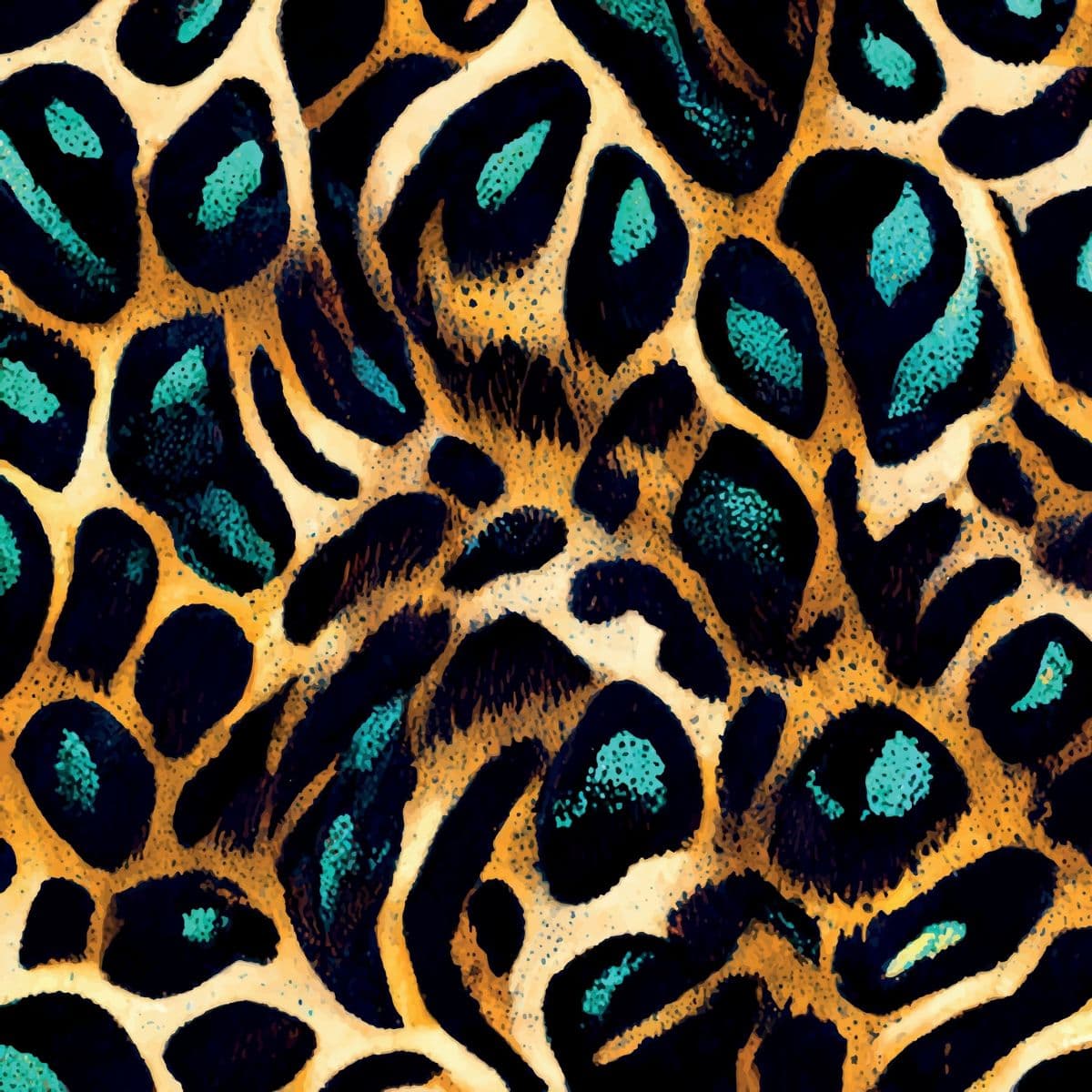 Bright Leopard Skin Pattern Wallpaper for Wall pattern detail