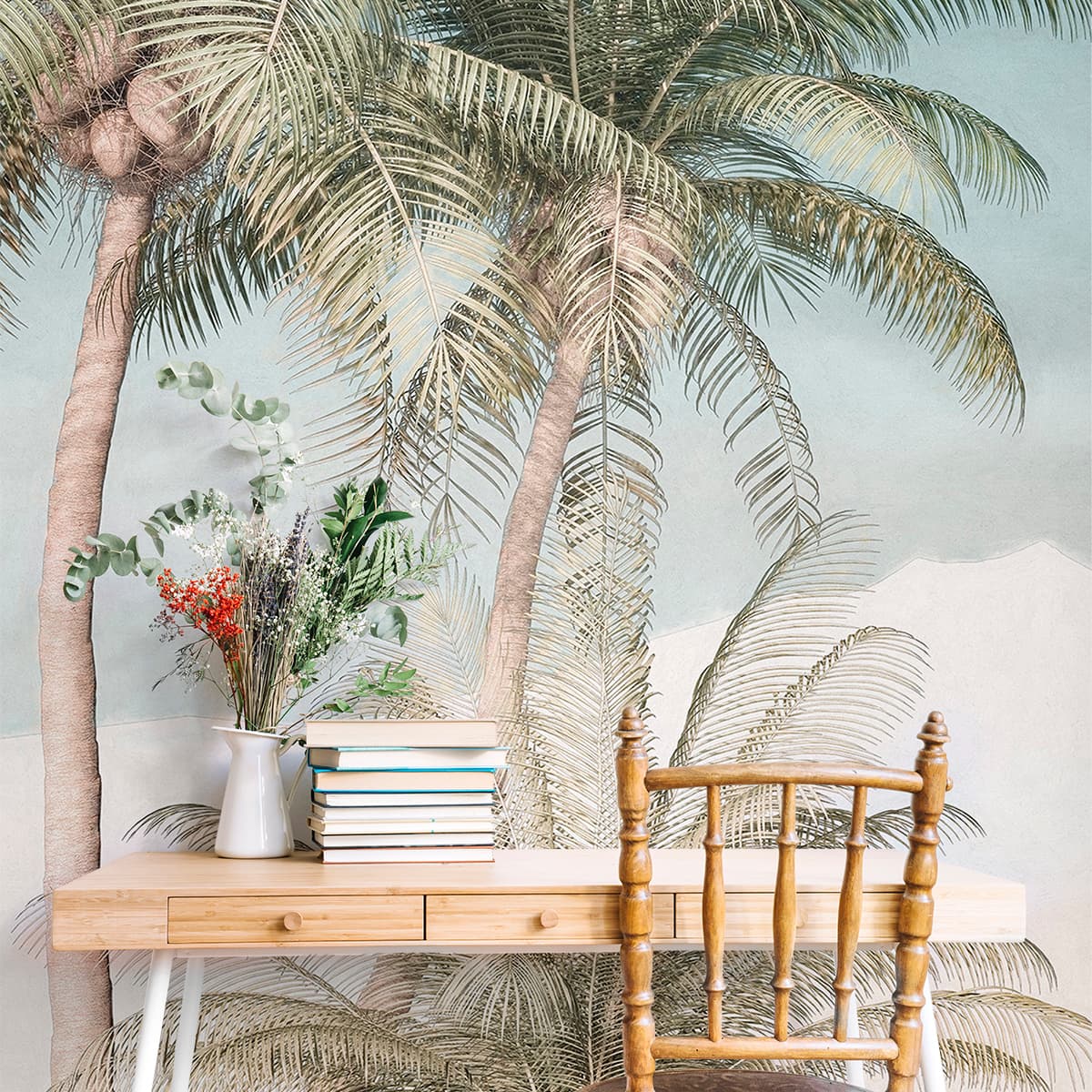 Palm Nirvana Wallpaper for Wall shown in a room
