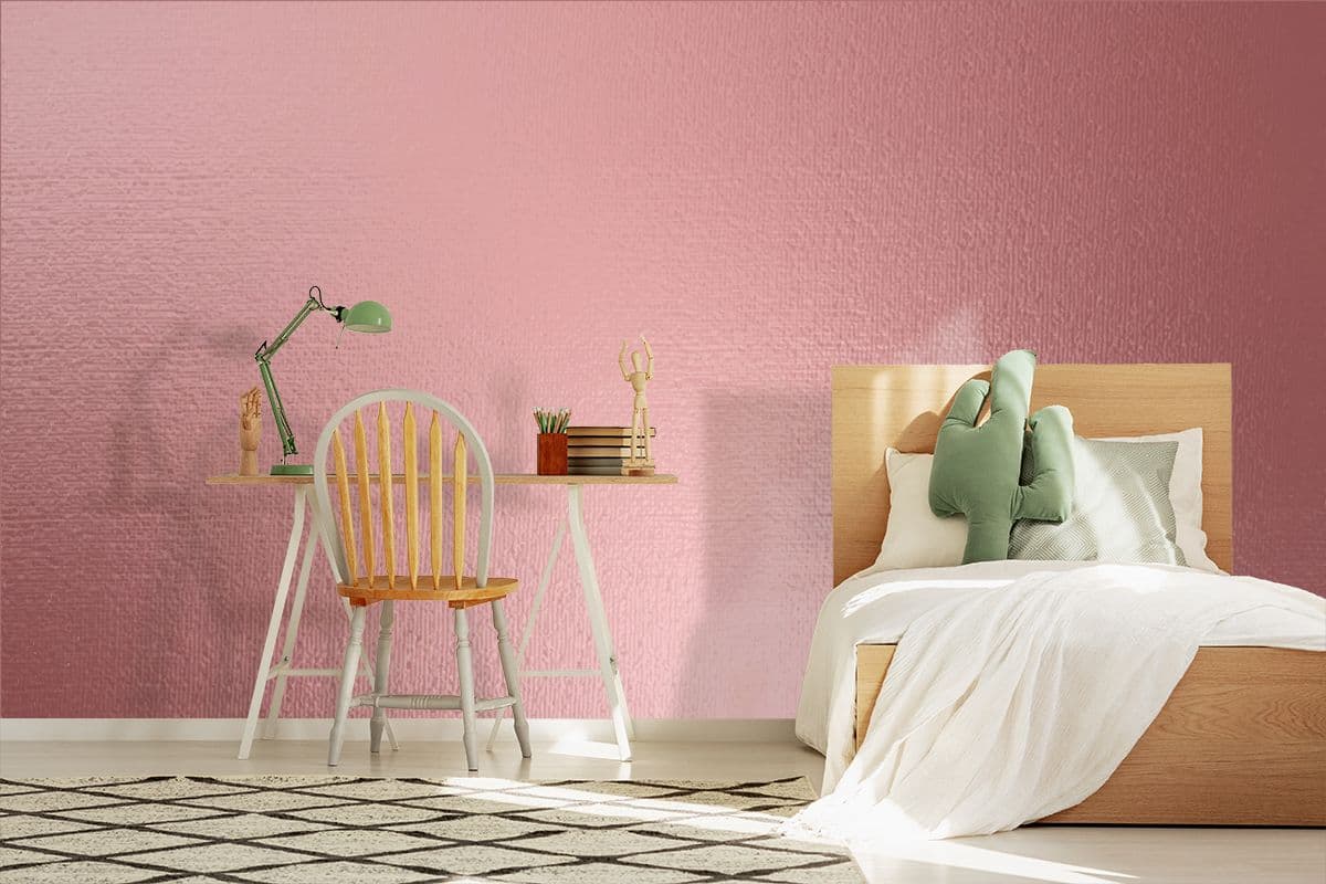 Rose Gold Metallic Texture Wallpaper for Wall shown in a room