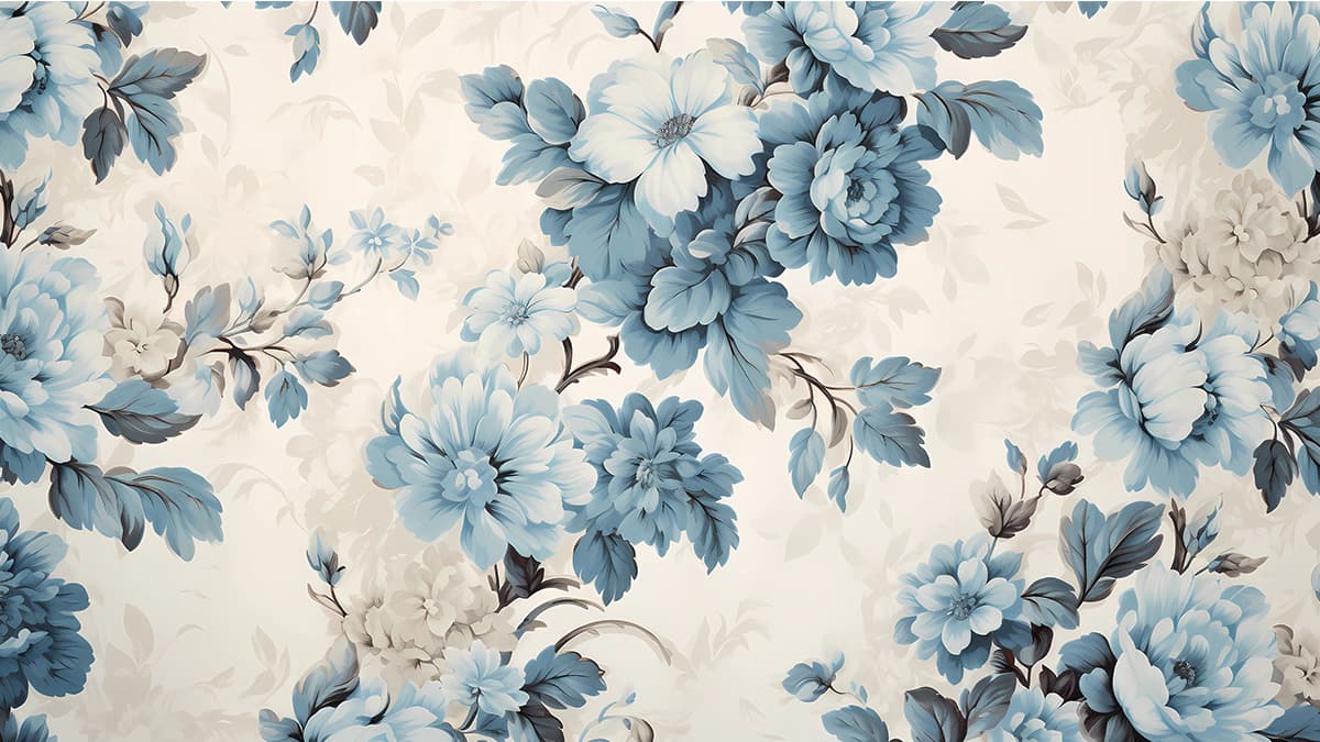 Vintage Floral Boho Wallpaper Japandi Style pattern detail