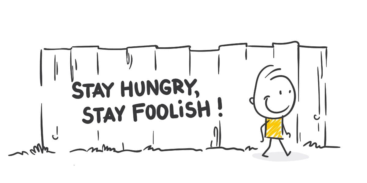 Stay Hungry Stay Foolish, Office Wallpaper pattern detail