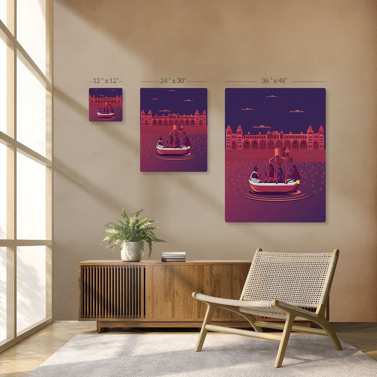 Ramayana Reverie Canvas Print pattern detail