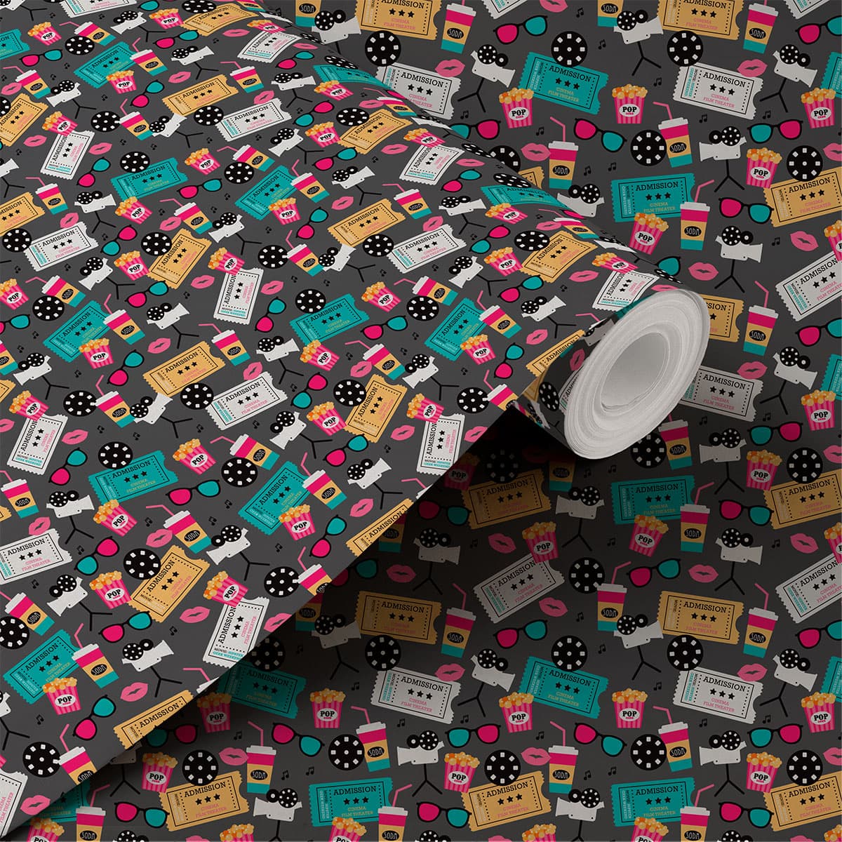 Wallpaper for Movie Lovers shown in a room