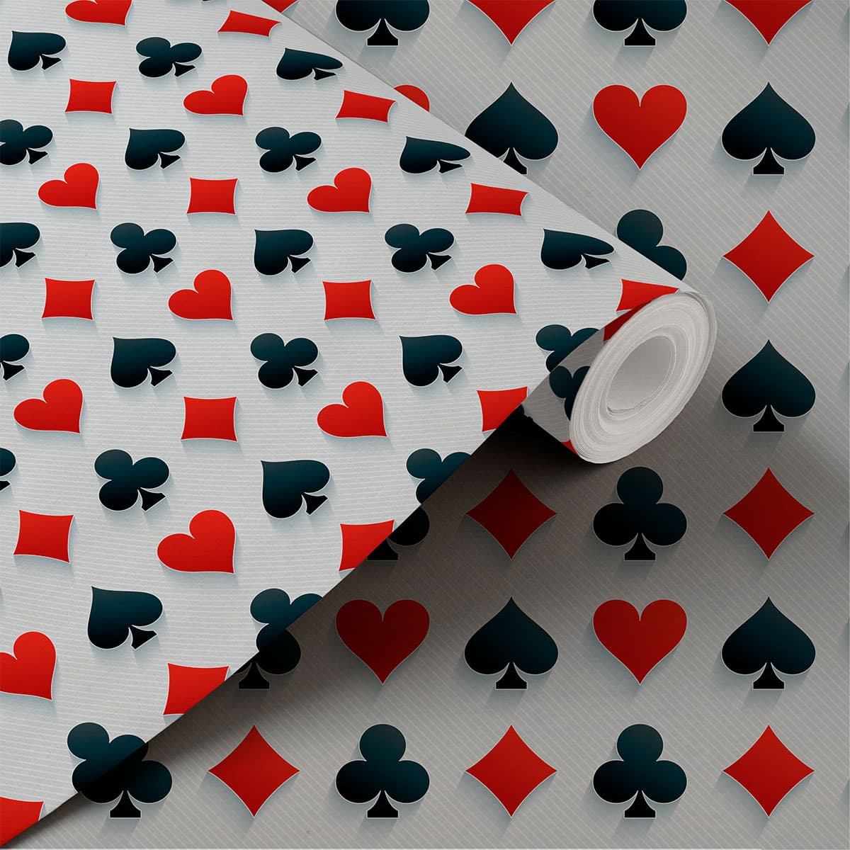Card Suit Pattern Wallpaper for Wall shown in a room