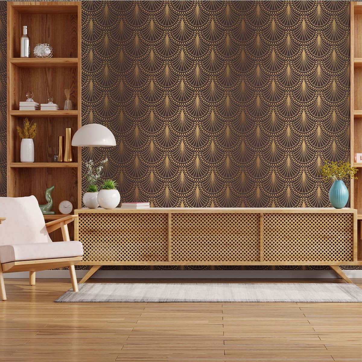 Art Deco Wallpaper Roll pattern detail