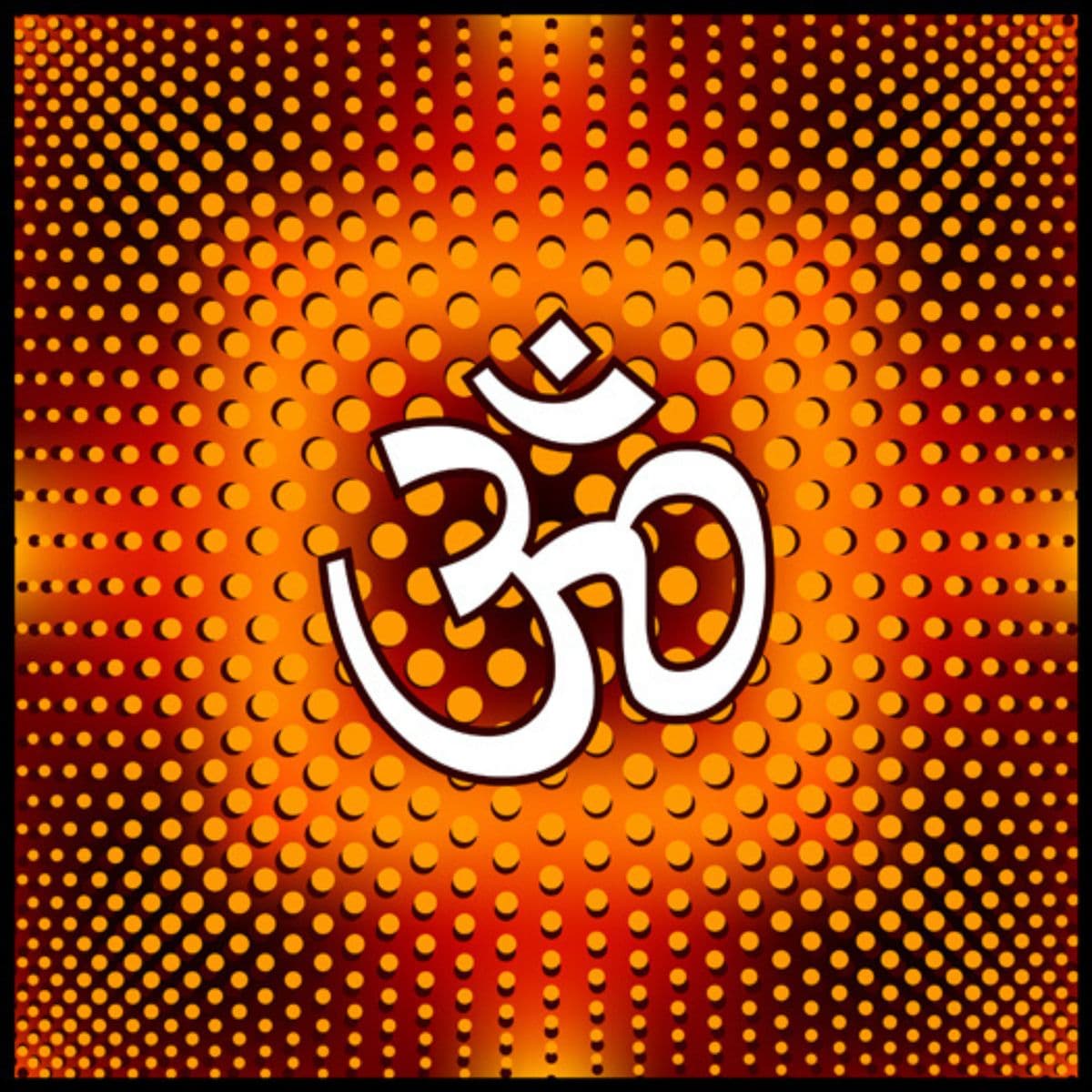 3D OM (Aum) Wallpaper Mural for Pooja Room pattern detail