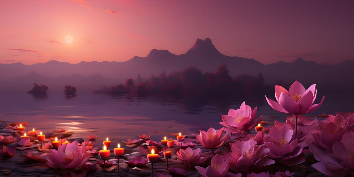 Divya Kamal, Serene 3D Lotus Wallpaper for Wall pattern detail