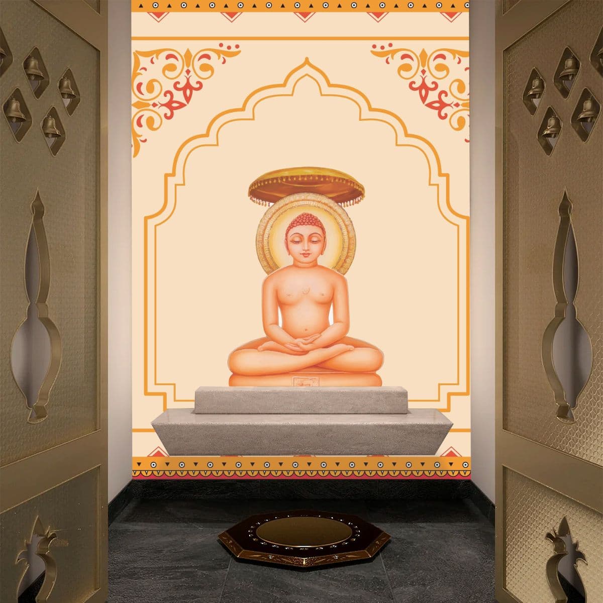 Bhagwan Mahaveer Wallpaper for Wall shown in a room
