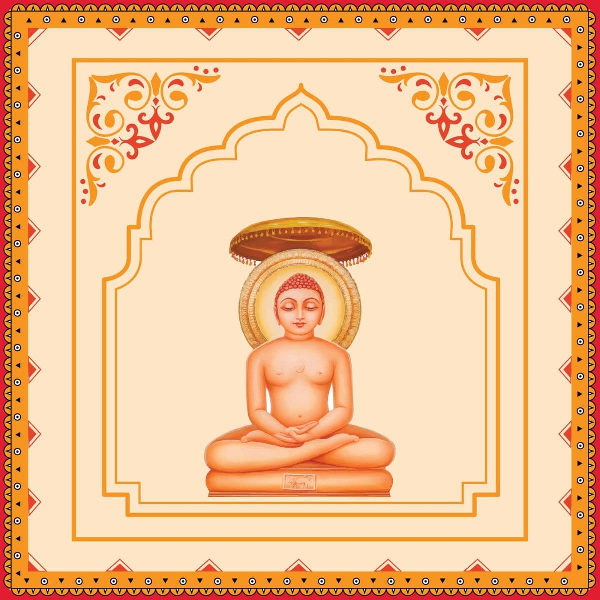 Bhagwan Mahaveer Wallpaper for Wall pattern detail