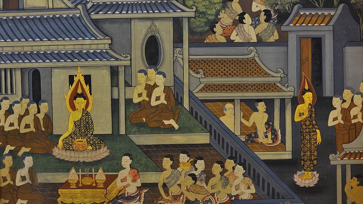 Buddha Art from Thailand Wallpaper for Wall pattern detail