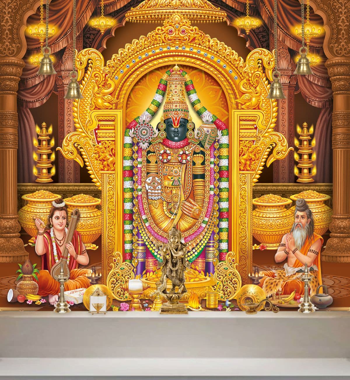 Tirupati Balaji Wallpaper for Walls shown in a room