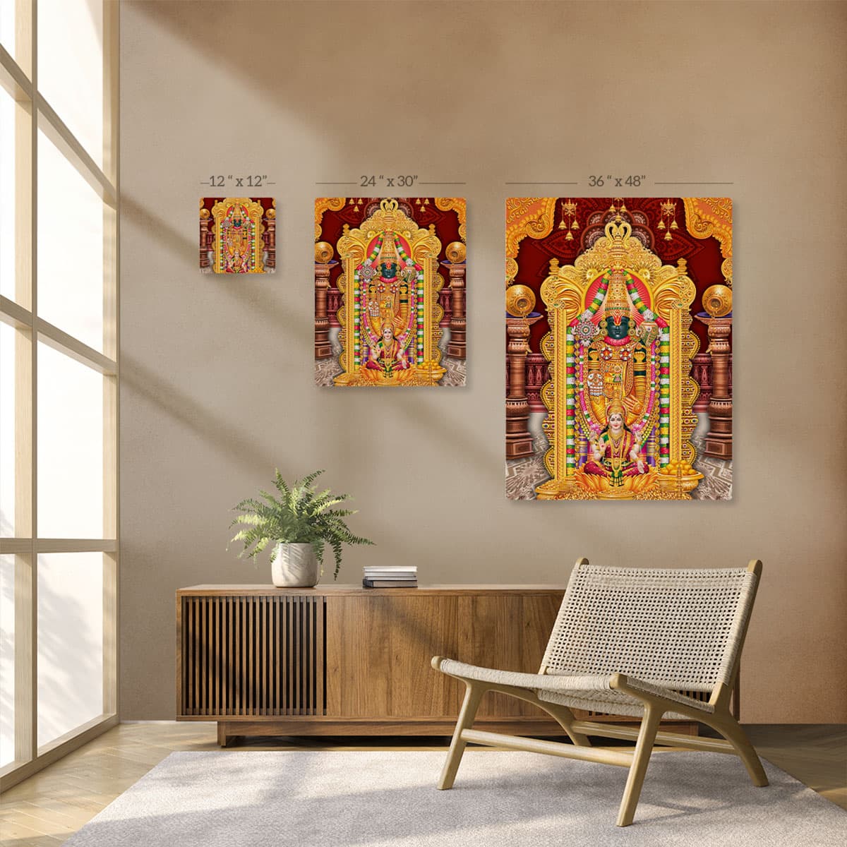 Tirupati Balaji Painting pattern detail