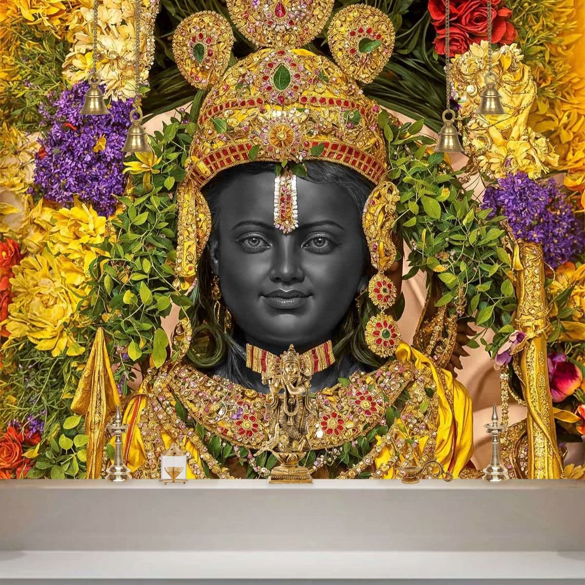 Manmohak, Shri Ram Lalla HD Wallpaper for Wall shown in a room